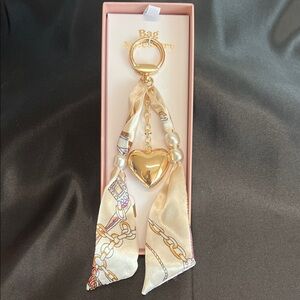 Serefina | Gold Heart Scarf Bag Charm ✨